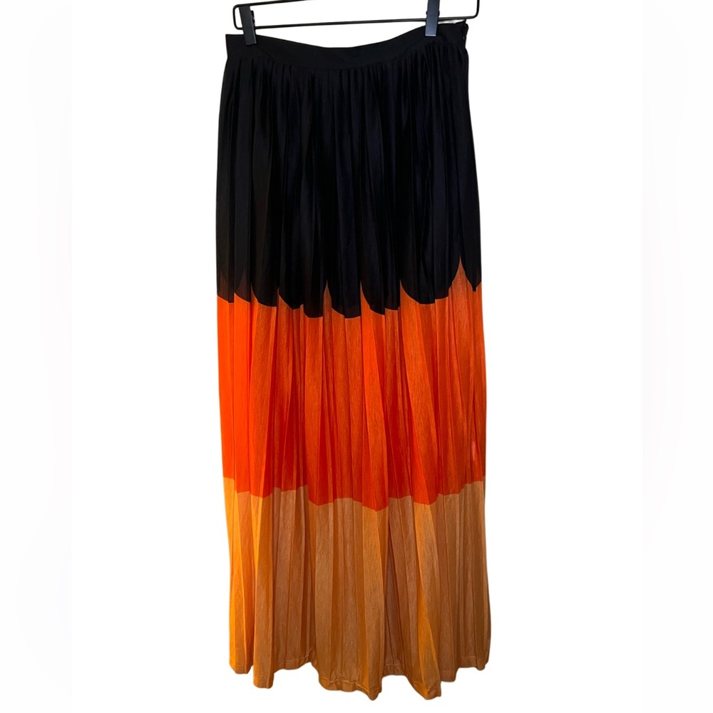 FARM Rio Tri Color Pleated Maxi Skirt